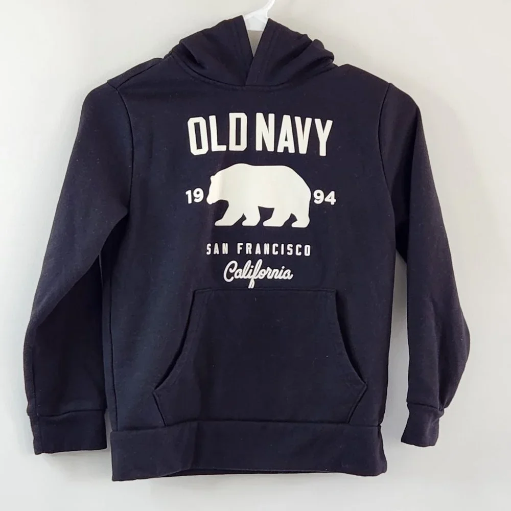 Boys Old Navy Black Pullover Hoodie - Picture 1 of 2